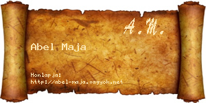 Abel Maja névjegykártya